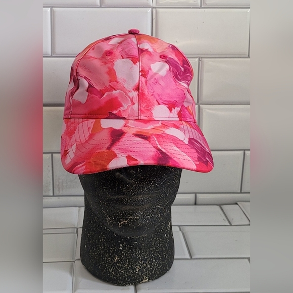 Athleta Ladies Kinetic Baseball Style Hat Fuschia Pink Abstract Print One Size A - Picture 1 of 8